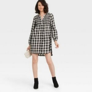 Knox Rose Plaid Button-Down Dress Shirt Women's  Size Medium